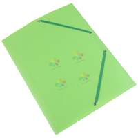 Pochette de classement à 3 rabats avec fermeture élastique, format A3 A4 FC, en PP imprimé coloré, design personnalisé, pour fournitures de bureau
