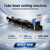 Pemotong Tabung Laser Otomatis Diameter Kecil 1500W 2000W 3000W untuk Pipa Bulat, Persegi, Persegi Panjang, Oval 140m/menit