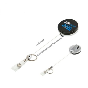 Rõ Ràng Logo Lụa Màn Hình Chuỗi Thép Heavy Duty Retractable Biểu Tượng Tùy Chỉnh Nhựa Kim Loại Huy Hiệu Kéo Reel Chủ - Product Image 3