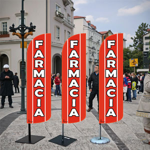 Venta al por mayor de banderas de playa personalizadas Bandera de plumas <span class=keywords><strong>banner</strong></span> publicidad promocional poliéster fibra de vidrio asta de bandera impresa Digital <span class=keywords><strong>farmacia</strong></span> - Product Image 1
