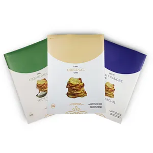 Sacchetti per imballaggio con chiusura posteriore stampati personalizzati con Popcorn laminati per Snack in plastica per uso alimentare sacchetti di patatine in Mylar sacchetto di Mylar