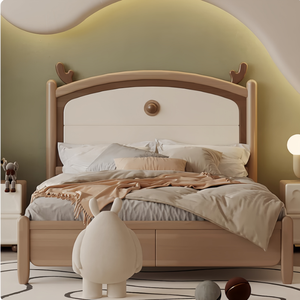 Cama Infantil Convertible Moderna Jim, Cama Individual para Niño, Cama Matrimonial/Individual para Niña, Cama de Princesa con Tapicería de Algodón, Dormitorio de Hotel o Villa - Product Image 5