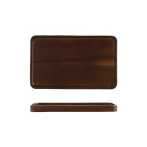 Plateau rectangulaire de style japonais en bois d'acacia, porte-gobelets en bois massif, pour contenir des gobelets à eau, des tasses à thé et des assiettes. - Product Image 5
