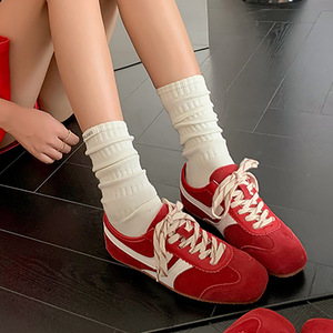 Zapatillas Retro Marrones para Mujer 2026, de Cuero Vacuno Genuino, con Cordones, Planas, Estilo Skate, Versátiles, Deportivas, Casuales, para Correr - Product Image 4