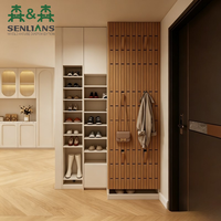 Meuble à chaussures en bois sur mesure SLS, armoire de rangement spacieuse et pratique, organisateur de chaussures sur mesure pour l'entrée
