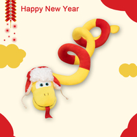 Serpiente del zodiaco chino Tipo de dibujos animados Juguetes suaves para Feliz Año Nuevo Regalo Serpiente de peluche
