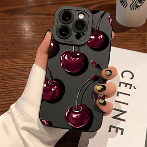 Custodia per telefono alla moda estiva con motivo ciliegia <span class=keywords><strong>rossa</strong></span> per <span class=keywords><strong>iPhone</strong></span> 17 Air 16 15 14 13 12 <span class=keywords><strong>Pro</strong></span> Max, <span class=keywords><strong>cover</strong></span> posteriore antiurto in TPU a protezione totale - Product Image 1