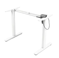 Cadre de bureau électrique moderne réglable en hauteur avec pieds ergonomiques pour position assise ou debout, base métallique extensible