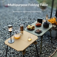 Table pliante en plastique pour l'extérieur, hauteur réglable, légère, portable, pour le camping, le pique-nique, le barbecue, pour meubles d'extérieur