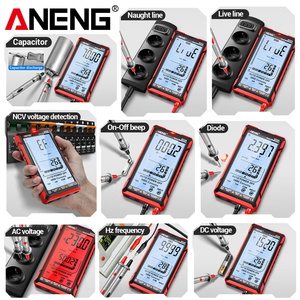 Multimètre numérique intelligent ANENG 622A, 6000 comptes, <span class=keywords><strong>mesure</strong></span> de tension et de courant AC/DC avec détecteur NCV, diode, Hz, température, <span class=keywords><strong>condensateur</strong></span> - Product Image 4