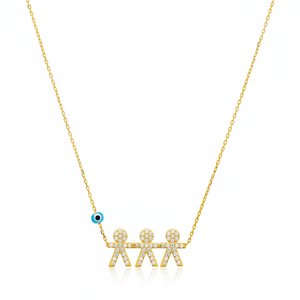 Trois garçons bébé collier turc en gros fabriqué à la main collier 925 bijoux en argent Sterling - Product Image 2
