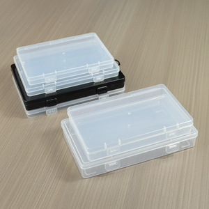 Rectangular Empty Plastic <b>Storage</b> <b>Box</b> With Flip Top For Office Desktop Organization Solid Color PP <b>Material</b> - Product Image 2
