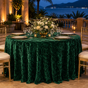 Manteles de Terciopelo de Poliéster Modernos, Resistentes al Agua y al Aceite, Personalizados al por Mayor, para Bodas, Eventos, Fiestas, Banquetes, con Logotipo, al por Mayor - Product Image 1