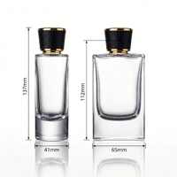 Flacon de parfum vide en verre transparent avec tête de pompe, forme personnalisée, emballage cadeau haut de gamme