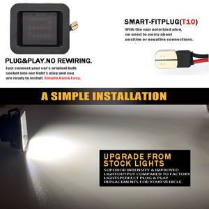 ไฟส่องป้ายทะเบียน LED แบบไร้ข้อผิดพลาด 2 ชิ้น สำหรับรถฟอร์ด F150 F-150 Raptor ปี 2015 - 2018 โคมไฟป้ายทะเบียนรถยนต์ เลนส์รมดำ แสงสีขาว 6000K - Product Image 5