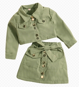 Set di abbigliamento Casual per bambini e ragazze gonna corta a-line completo per ragazze vendita caldo set di abbigliamento per neonata - Product Image 3