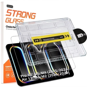 Película Protectora de Pantalla de Vidrio Templado Transparente HD Antihuellas y Antipolvo de Fácil Instalación para iPad Pro <span class=keywords><strong>13</strong></span> 11 10.ª Generación 10.9 8.3 Pulgadas - Product Image 1