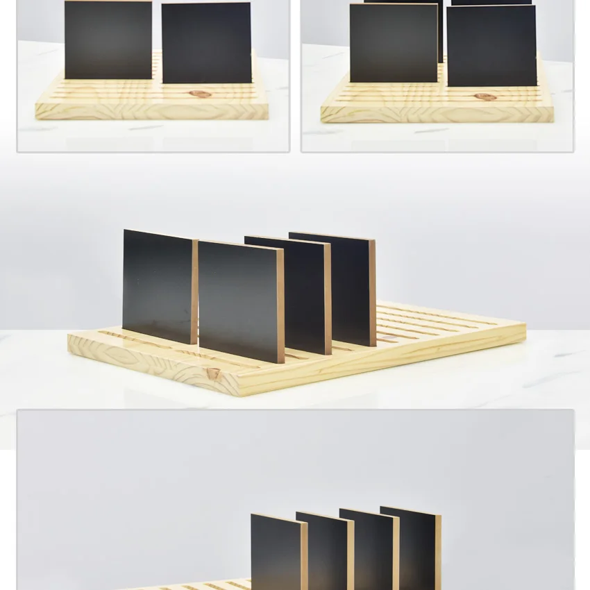 Hot Selling Custom Wooden Tabletop Show Quartz And Stone Stand Rack Marble Display Mdf Granite Ceramic Tile Desk Displays
