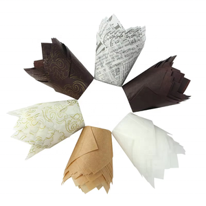 Top qualité motif personnalisé couleur Pure tulipe Style cuisson <span class=keywords><strong>Cupcake</strong></span> doublures emballages four sûr cuisson doublures ensemble pour gâteau boulangerie - Product Image 6