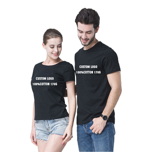 Wholesale Loose 100% Cotton Canvas T-<b>Shirts</b> Custom Heat-Transfer Printed Unisex Short Sleeve Blank 170 Grams OEM Logo Solid - Product Image 4