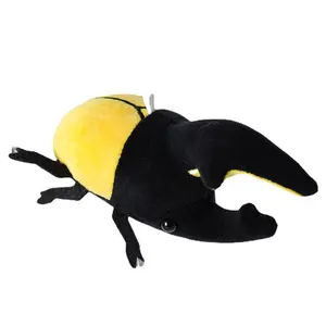 10cm Kawaii Plush Beetles Soft Toy Stuffed Small Size Beetle Plush Toy With Keyring Accessories Keychain