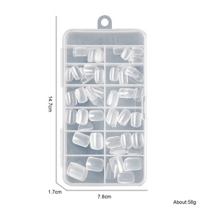 <span class=keywords><strong>Faux</strong></span> ongles pour enfants 120/240 pièces en boîte, transparents, sans couture, couvrance totale, courts, pour l'entraînement des enfants - Product Image 6