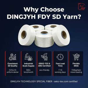 Fil fantaisie texturé en nylon FDY 45D/8F pour tricots créatifs et tissus à effet 3D - Product Image 5