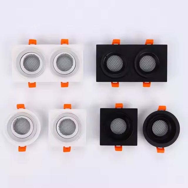 Mr16 Double Frame Gu10 Led Spot Bulb Retail Aluminum Spotlight Housing