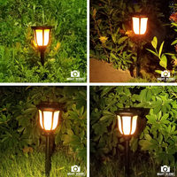 51led flamme scintillante danse torche lumière faux feu flamme post applique extérieure solaire scintillement flamme torche