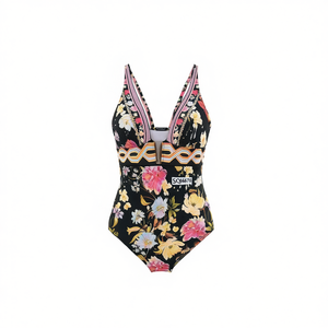 Costume da bagno intero taglie forti con controllo pancia, monokini sexy a fantasia, taglie A B C 38 40 42 44 - Product Image 2