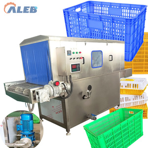 Laveuse désinfectante pour caisses à volailles, paniers et poubelles en plastique, avec fonction de lavage automatique sous pression - Product Image 1