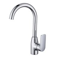 Robinet mélangeur de cuisine en laiton, style classique moderne contemporain, céramique, eau chaude et froide