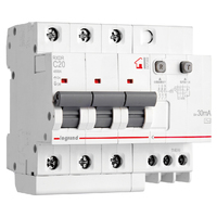 Disjoncteur différentiel Legrand série RXDR 30mA avec protection contre les surcharges et les fuites à la terre pour circuits électriques