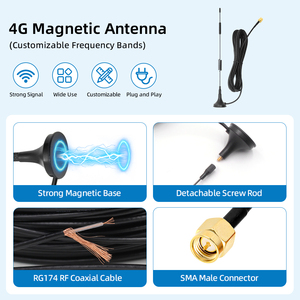 Antena Magnética 4G LTE de 700-2700MHz, Impermeable IP65, con Conector SMA Macho y <span class=keywords><strong>Cable</strong></span> RG174 para Medidor de Agua Inteligente - Product Image 2