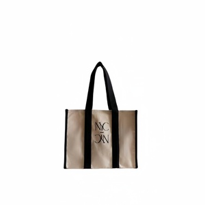 Luxury Fashion Unisex Tote <b>Bags</b> Custom Printed Logo Natural Cotton <b>Canvas</b> Shoulder Shopping <b>Bag</b> Embroidery Open Chains Letter - Product Image 2