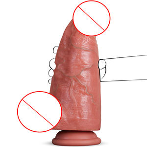 Большой толстый силиконовый фаллоимитатор двойной плотности, реалистичный гигантский, большой, как кожа, мягкие секс-игрушки для взрослых, присоска для G-SPOT анала для геев - Product Image 1