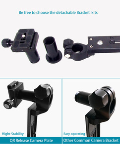 Giá đỡ ổn định ống kính máy ảnh với tấm tháo nhanh dành cho ống kính chụp ảnh động vật hoang dã 600-800mm, có thước đo độ nghiêng bằng bong bóng, chất liệu nhôm. - Product Image 2