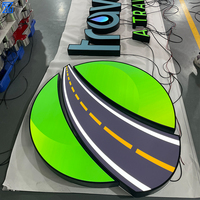 Enseignes murales LED 3D lumineuses personnalisées pour extérieur, lettres géantes pour enseignes de bâtiment, lettres LED éclairées par l'avant pour enseignes de magasin