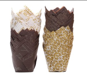 Taza de pastel de papel de tulipán, delineador de muffins blanco, proveedor profesional, precio de fábrica - Product Image 3