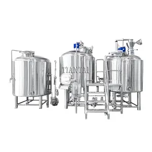 Recipiente de fermentación manway superior con camisa de glicol de doble pared de acero portátil TIANTAI 800L 7BBL sistema completo de microcervecería