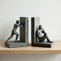 Entretoises de livres en résine personnalisées en gros, figurines abstraites modernes, décoratives et robustes pour étagères et bureaux
