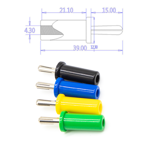 Connecteurs banane en <span class=keywords><strong>cuivre</strong></span> plaqué or 4 mm, connexion à <span class=keywords><strong>souder</strong></span>, connecteurs banane dorés pour haut-parleurs, connecteurs banane et embouts - Product Image 4