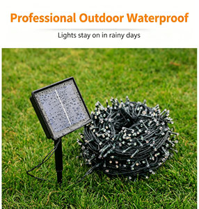 Guirlande solaire à 200 LED RGB blanc chaud, lampe à fil de cuivre pour extérieur, IP65 étanche, décoration de jardin, lumière de Noël - Product Image 2