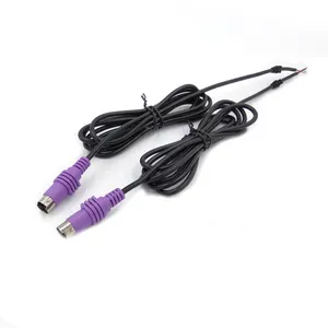 Mini cabo de áudio din com 8 pinos, cabo de ângulo reto com 8 pinos, mini din, ângulo reto, cabo de áudio
