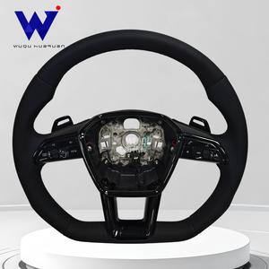 Volante de Cuero Nappa Personalizado Compatible con <span class=keywords><strong>Audi</strong></span> A3 A4 A5 A6L TT A7L A8 Q5 Q7 B9, Modificación Interior del Volante - Product Image 1