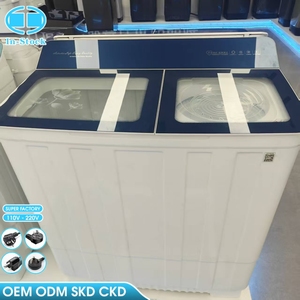 Lavadora semiautomática <span class=keywords><strong>de</strong></span> doble tina <span class=keywords><strong>de</strong></span> gran capacidad <span class=keywords><strong>de</strong></span> 12 kg OEM/ODM, lavadora <span class=keywords><strong>de</strong></span> carga superior y centrifugadora, voltaje universal <span class=keywords><strong>de</strong></span> 110V-220V - Product Image 1