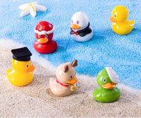 Lot de 100 figurines de mini-canards artificiels en résine assorties pour jardin féerique, maison de poupée, décoration de fête à domicile - Fournisseur