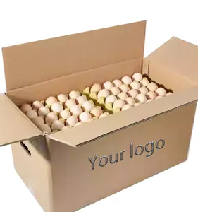 Custom Design Print Eierbak Doosjes Voor Kippeneieren Verpakking Grote Verzending Kartonnen Eierdozen
