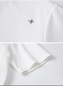 เสื้อยืดผู้ชายคอตตอนไลโอเซลล์ 260 กรัม รุ่นใหม่ประจำฤดูร้อนปี 2026 ปักลายดาวสไตล์มินิมอล คอกลม แขนสั้น ทรงหลวม สวมใส่สบาย - Product Image 6
