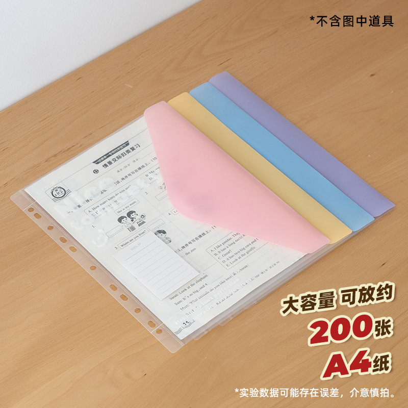 [Four-pack of document bags] Purple, Blue, Pink, Yellow